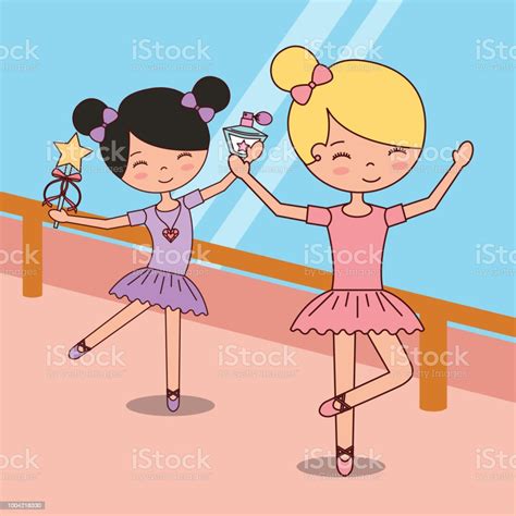 Beautiful Ballerinas Ballet Cartoon Character Stock Illustration Download Image Now Ballet