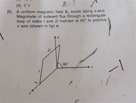 A Uniform Magnetic Field Exists Along X Axis Find The Flux Through A