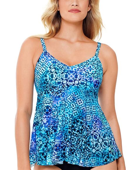 Swim Solutions Underwire Tankini Top Created For Macys Macys