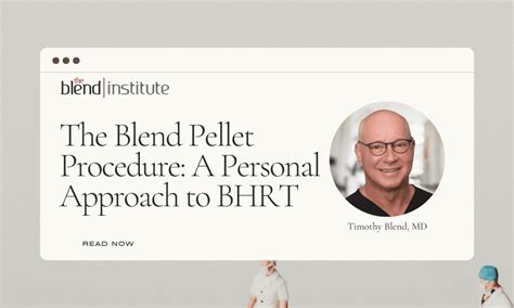 The Blend Pellet Procedure The Blend Institute Integrative Medicine