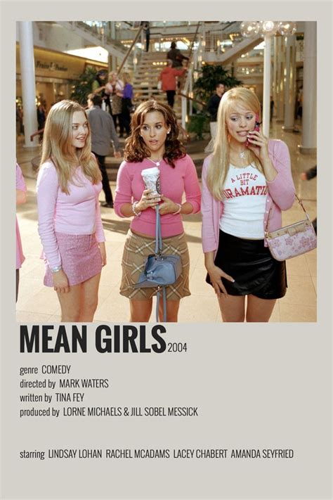 Mean Girls minimalist colour palette print A4 alternative movie poster ...