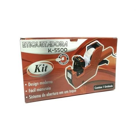 Etiquetadora 8 Dígitos K5500 Vermelho Kit Papelaria Criativa