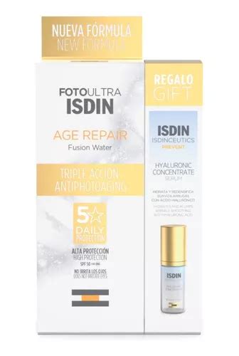 Pack Isdin Fusion Water Age Repair Hyaluronic Serum X 5 Ml Momento De