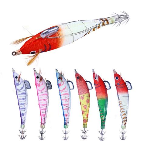 Luminous Wood Shrimp Fishing Lures Cm G Artificial Bait Red