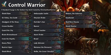 My New Ultra Control Warrior Has 100 Winrate Vs Aggro Decks Voyage To