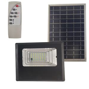 Refletor Holofote Solar Energia W Sensor Led Controle Iluminacao