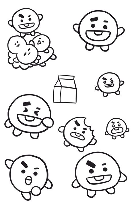 Dibujos Para Colorear BT21 Y Pintar WONDER DAY Dibujos Para