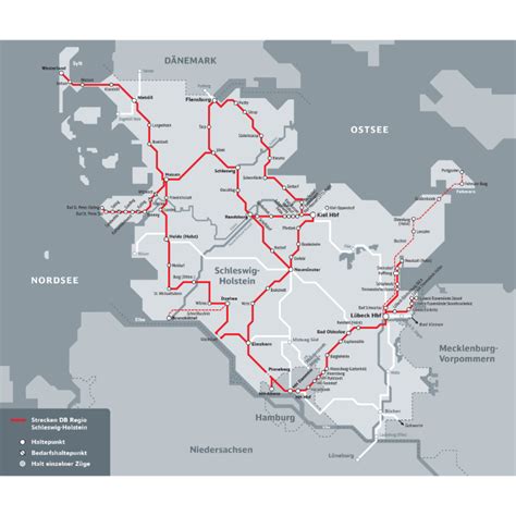 DB Regio Schleswig Holstein Streckennetz