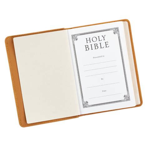 Tan Premium Leather Large Print Compact King James Version Bible – KJV ...