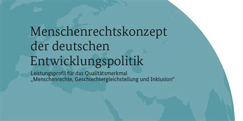 Menschenrechtskonzept Der Deutschen Entwicklungspolitik BMZ