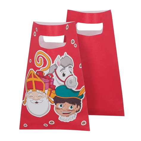 Feestzakjes Sint En Piet Cartoon X Cm Stuks Ooms Feestwinkel