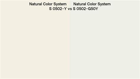 Natural Color System S 0502 Y Vs S 0502 G50y Side By Side Comparison