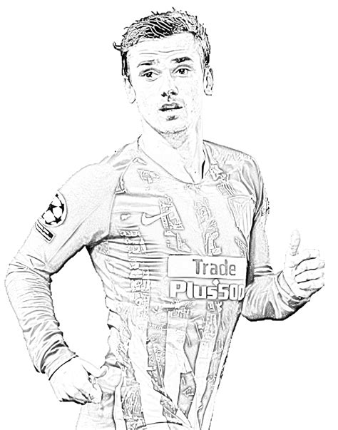 Desenho De Antoine Griezmann De Futebol Para Colorir