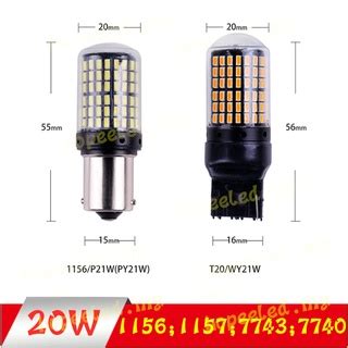 1pcs Led Car T20 Led 144smd Canbus S25 1156 Ba15s P21w Led Bay15d