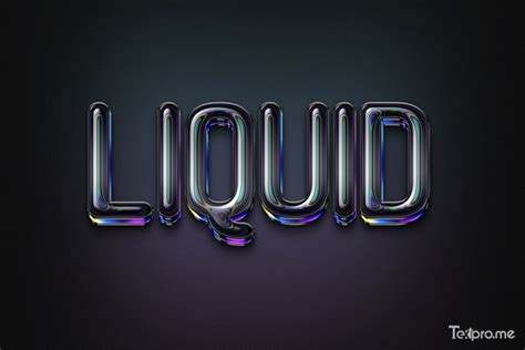 Create D Liquid Metal Text Effect