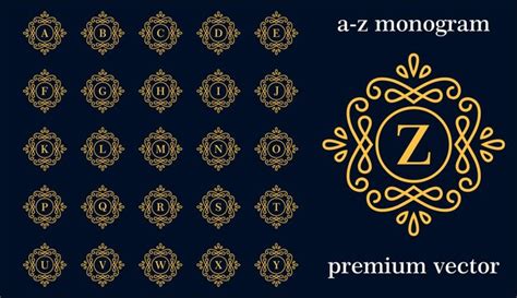 Designs De Logotipo Premium Iniciais De Monograma Az Design De