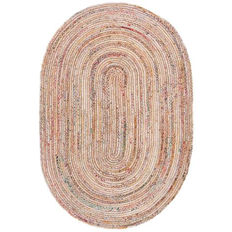 Safavieh Cape Cod Beige Multi Ft X Ft Striped Border Oval Area