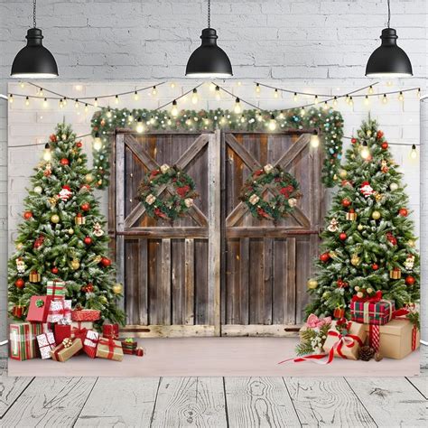 Pc X Ft Winter Christmas Backdrop Xmas Photography Backdrop Wood