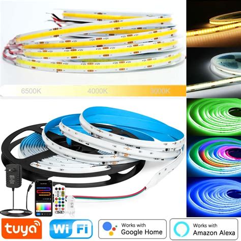 Kit WiFi Inteligente Con Tira De Luz LED COB De Alta Densidad Tuya