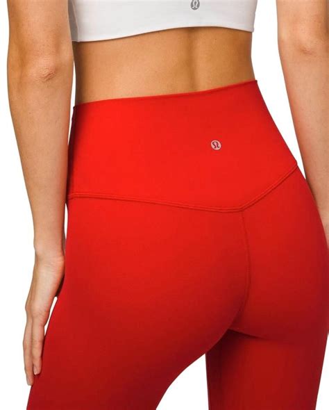 Lululemon Dark Red Align Hr 25” Leggings Size 6 S 28 Red Lululemon