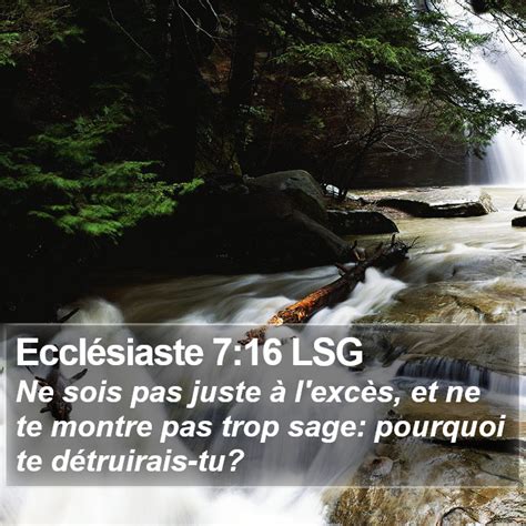 Eccl Siaste Lsg Ne Sois Pas Juste Lexc S Et Ne Te Montre