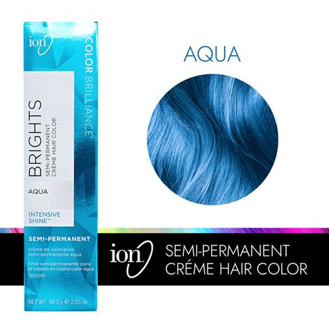 Aqua Blue - Color Brilliance Brights Semi-Permanent Hair Color by Ion ...