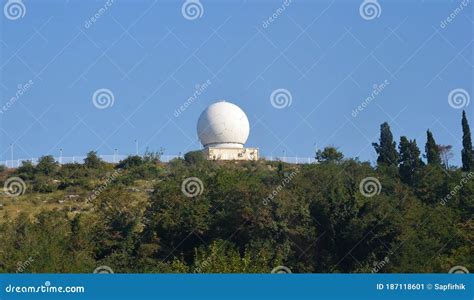 Observatory building stock image. Image of dome, tree - 187118601