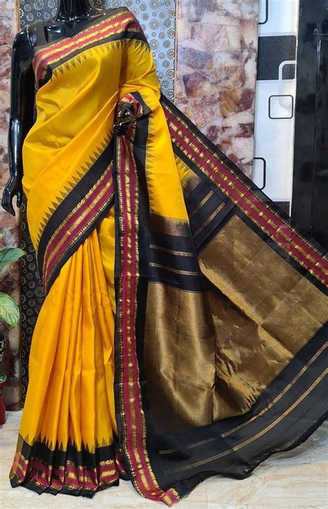 Pure Gadwal Silk Saree Etsy