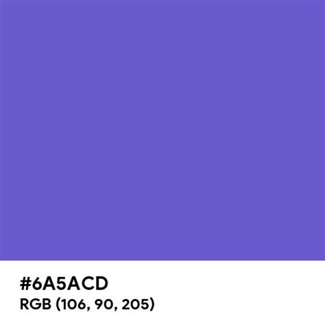 Slate Blue color hex code is #6A5ACD