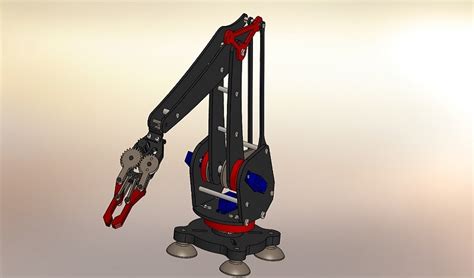 五自由度机械臂 Solidworks 2020 模型图纸下载 懒石网