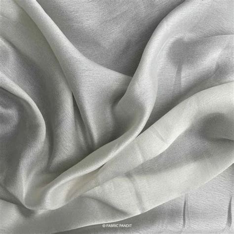 White Plain Dyeable Pure Satin Georgette Fabric Width 44 Inches At Rs