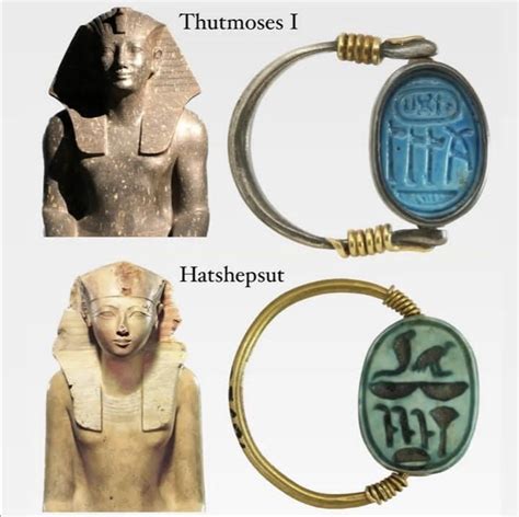 Ancient Egyptian Jewelry Rings Of Thutmose I Hatshepsut Ancient