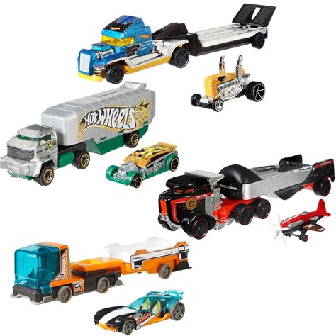 Hot Wheels Super Hauling Rig And Car Mix Case Of