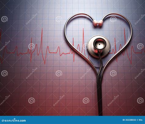 Stethoscope Heart Shape Stock Photography Image 35338032