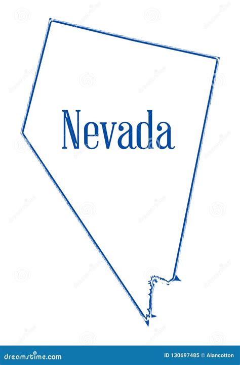 Nevada State Outline Map Stock Illustration Illustration Of Space 130697485