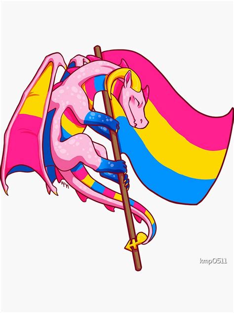 Pansexual Pride Flag Dragon 3rd Edition Sticker For Sale By Kmp0511