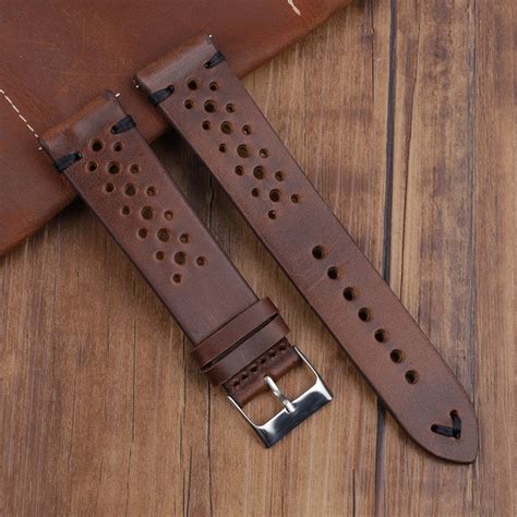 Genuine Leather Watch Strap 18mm 20mm 22mm 24mm Handmade Watch Etsy