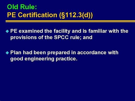 The Revised Spcc Regulations U S Environmental Protection