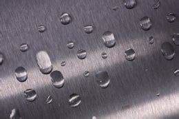 Texture Of Gray Metal With Drops Of Water