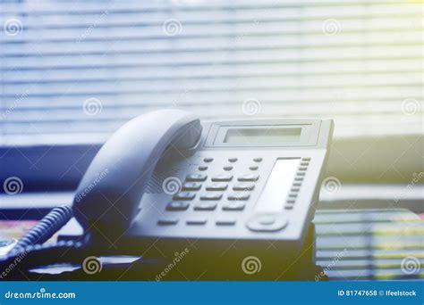 Modern Executive VoIP Desk Phone Stock Photo - Image of hands, button ...