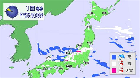 【天気】日本海側で雪や雨、太平洋側では晴れる所多く（2022年2月1日掲載）｜日テレnews Nnn