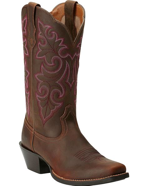 Ariat Womens Round Up Square Toe Western Boots Boot Barn