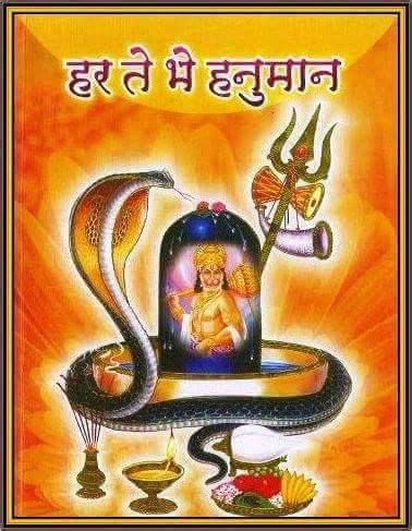 An Image Of The Hindu God With His Snake And Other Items In Front Of Him