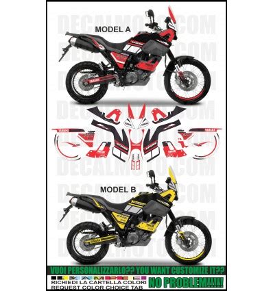 Adesivo Xt Z Tenere Factory Racing Black Easy