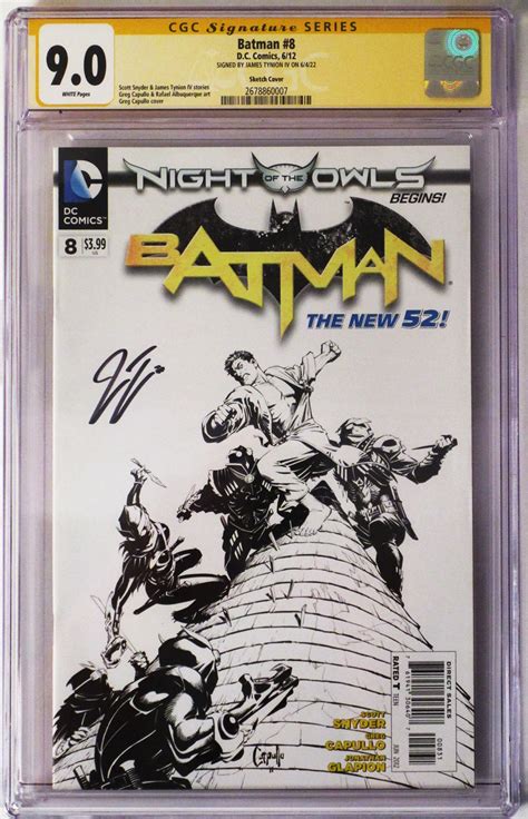 Batman Vol 2 8 Cover G Incentive Greg Capullo Sketch Cover Signed By