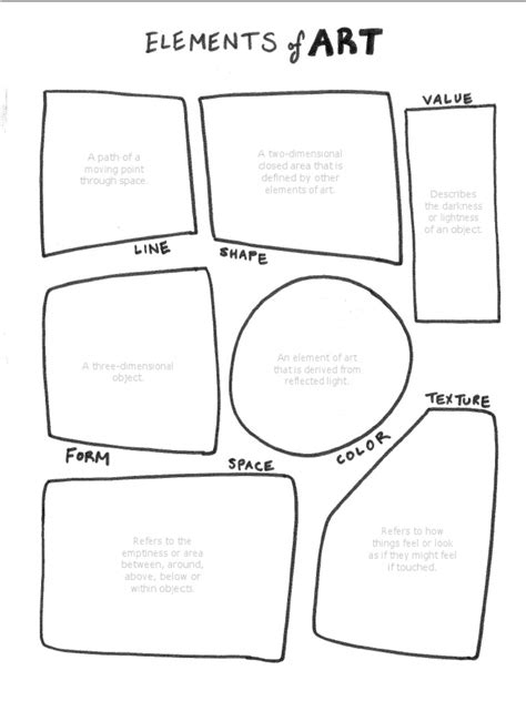 Elements of Art Worksheet | PDF