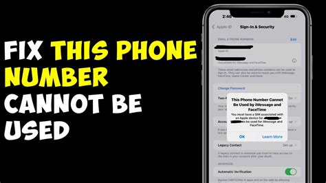 How To Fix This Phone Number Cannot Be Used By Imessage And Facetime