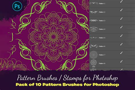 10 Photoshop Pattern Brushes | Creative Market