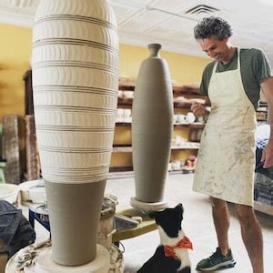 cuin smallmedium sized urn handmade cremation urn  cubic