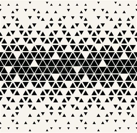 Black And White Geometric Pattern With Triangles On The Side Stock